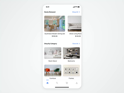 Mobile Furniture Shopping App add to cart animation app design furniture furniture app home home page iphone mobile mobile app mobile shopping product product detail page shop shopping shopping app ui ux