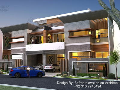 New Modern Duplex House Design 3d architecture design duplex dwelling graphic design home house