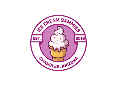 Ice Cream Sammies of Chandler, Arizona american arizona branding chandler design food logo restaurant sign vector