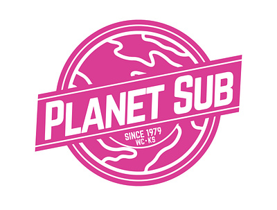 Planet Sub of Wichita, Kansas american branding design food kansas logo restaurant sign signage vector wichita