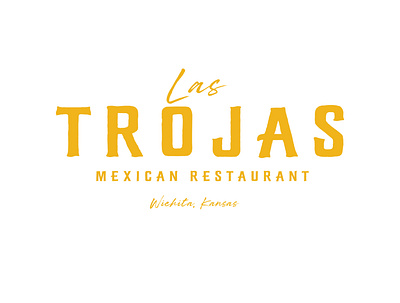 Las Trojas of Wichita, Kansas american design food kansas logo restaurant sign signage vector wichita