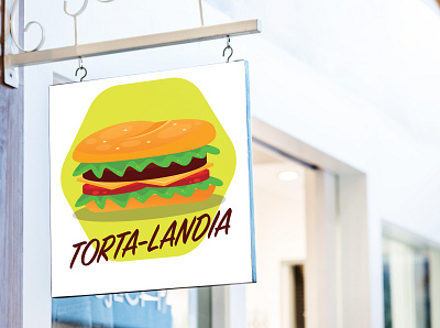 Torta-Landia of Portland, Oregon american design food logo oregon portland restaurant sign signage vector