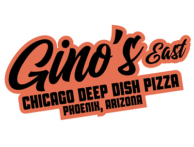 Gino's East of Phoenix, Arizona american arizona branding design food logo phoenix restaurant sign signage vector