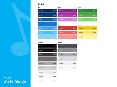 Styleguide - Color Palette accessibility collaboration color palette color studies style guide templates