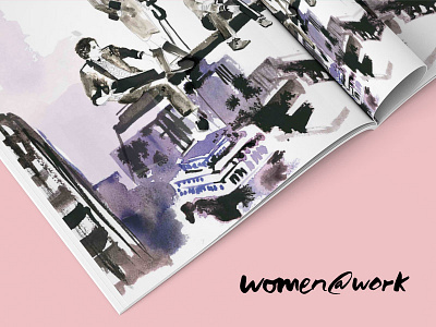 Women@Work sneak peak book branding illustration print visual design women
