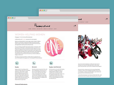 Women@Work website close up branding icons illustration responsive templates ui ux web design