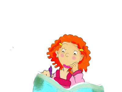 La Shinsher cartoon ginger girl illustration