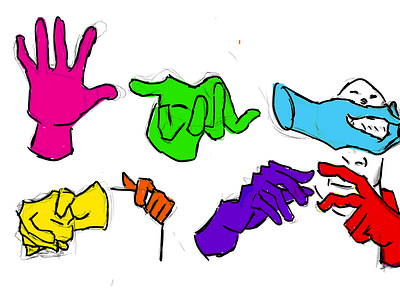 Handos cartoon colored design hands illustration