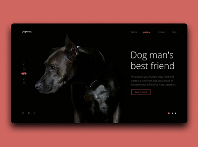 Website about dogs animals black design dogs site web webdesign website design