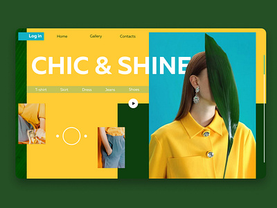 Homepage for a clothing store