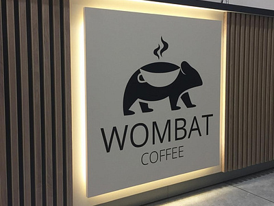 Logo for the coffee house "Wombat"