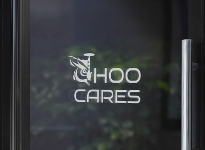 Logo for a hookah bar "Hoocares" branding design designer illustration logo logodesign minimalism style typography vector