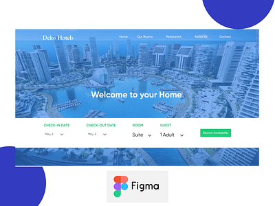 Dekko Hotel Website Template adobexd branding design figma minimalist template template design type uidesign website