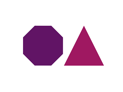 EightyThree Poly Logo logo octagon polygon purple red shapes triangle