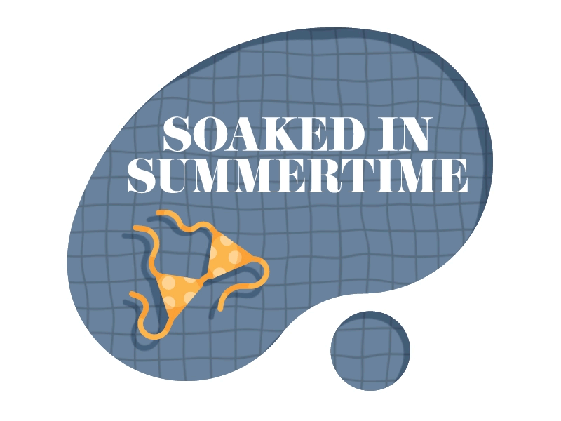 Soaked in Summertime bikini illustration pool soak summer