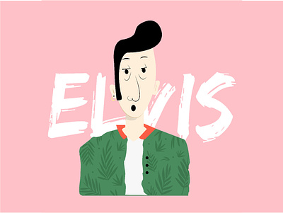 Elvis portrait character design design illustraion music musician pattern typogaphy