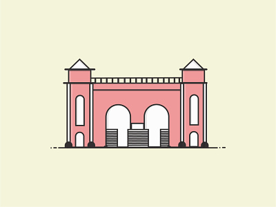 Arch Gate architecture design icon icon art illustraion minimal shadow