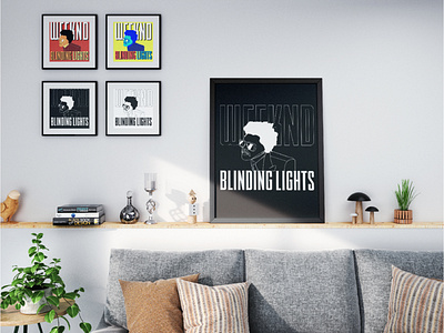 Blinding Lights Album Cover - 2 album art album cover apple music character design design illustraion logo minimal music musician spotify spotify cover
