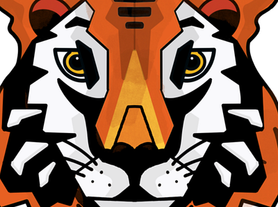 Endangered species - Tiger animal character design design endangered graphic design illustraion minimal species tiger