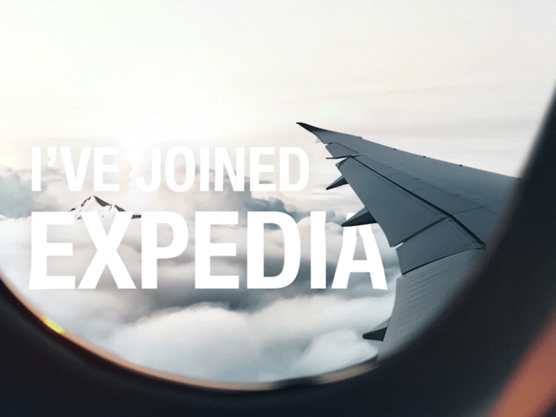 NEW JOB! I've joined Expedia. adventure animation design expedia hire hired motion new gig new job travel ux webgl