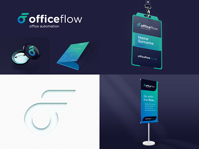 OfficeFlow branding branding design icon identity logo minimal typography