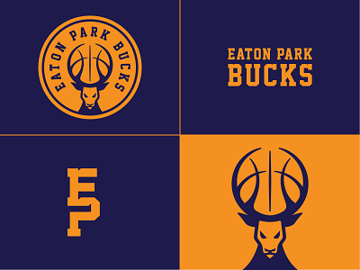 Eaton Park Bucks Brand assets baseball branding bucks deer design identity illustration logo mascot minimal sport