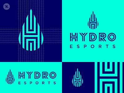 Hydro Esports Branding blue branding design esport esports hydro icon identity logo minimal vector water drop
