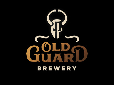 Old Guard Brewery beer branding brewery design icon identity illustration knight logo vector