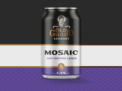 Old Guard Brewery Mosaic beer beer can branding brewery design logo minimal vector