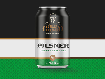 Old Guard Brewery Pilsner beer beer branding beer can branding brewery design illustration vector