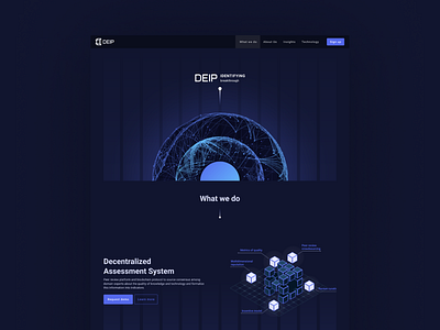 Corporate website of the IT company(blockchain) blockchain company it minimalism ui ux webdesign website