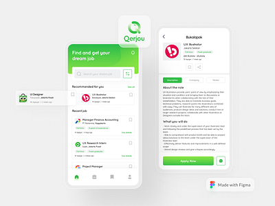Qerjou - Mobile App Design