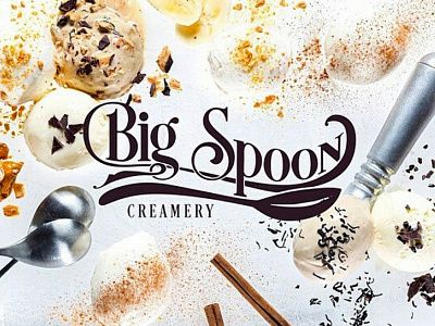 Big Spoon Creamery Logo brand cream creamery ice logo spoon
