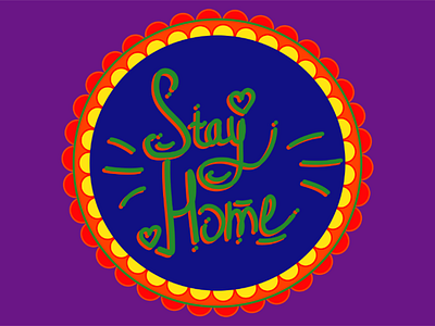 Stay home coronavirus covid19 lettering pandemic quarantine safety self isolation stay home