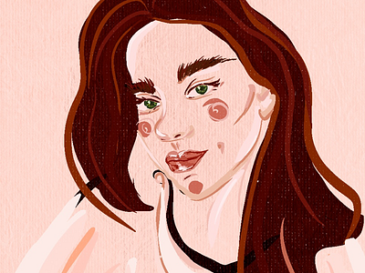 Girl portrait art girl procreate woman