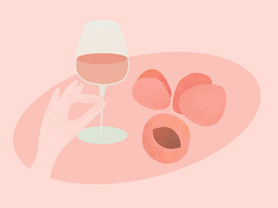 wine and peaches design drinks fruit illustration peach vector vector illustration wine woman