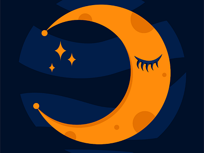 Fairytale crescent crescent design fairytale illustration moon night sky space stars vector