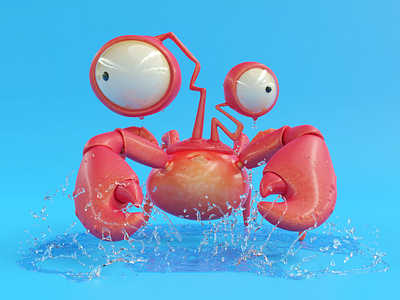 Crab1 3d 3d animation 3d art blender cartoon cartoon character character character design concept art cycles