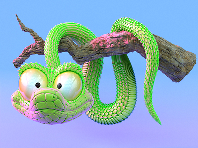 Snake2 3d 3d animation 3d art blender cartoon cartoon character character character design concept art cycles snake
