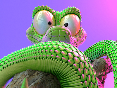 Snake1 3d 3d animation 3d art blender cartoon cartoon character character character design concept art cycles snake