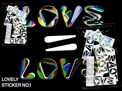 Lovely Sticker Pack No.1 art artwork blender love love=love photoshop sticker design typeart typedesign typogaphy