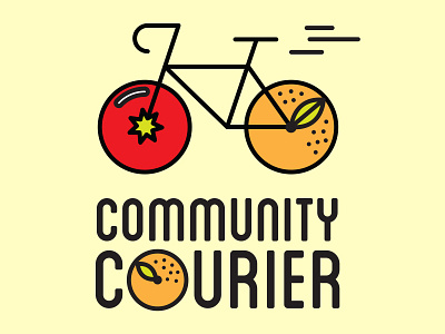 Community Courier Jax bicycle bike florida identity jacksonville logo orange