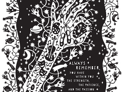 Reach for the Stars Papercut Poster