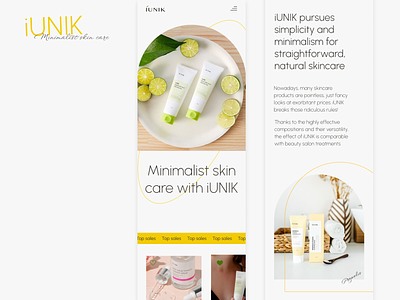 Redesign of cosmetics online store. Mobile version branding design figma typography ui ux web webdesign