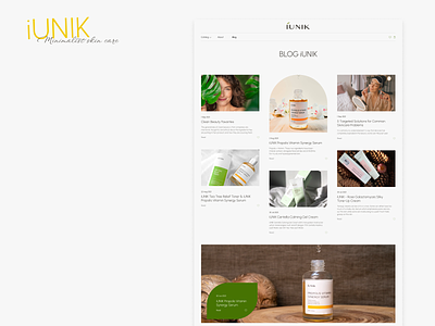 Redesign of online cosmetics store. Blog branding design figma typography ui ux web webdesign