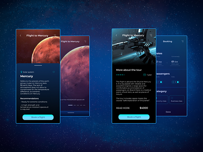 Ad Astra. Space travelling design figma mobile space travelling uxui webdesign