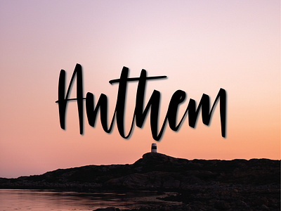 Anthem Lettering animation branding design flatdesign icon illustration lettering lettering challenge lettering logo logo modern vector