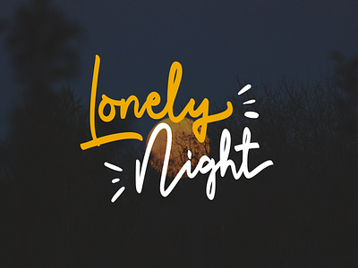 Lonely Night Lettering branding design flatdesign font font family fonts icon illustration lettering lettering art logo modern typedesign typeface vector