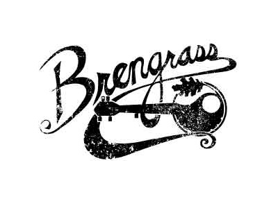 Brengrass banjo bluegrass distressed handlettering shirt