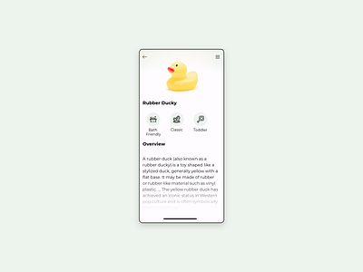 Info Card conoverdesigns daily daily 100 challenge daily ui dailyui design duck ducks info infocard mobile mobile app mobile app design mobile design mobile ui ui uidesign ux ux ui uxui